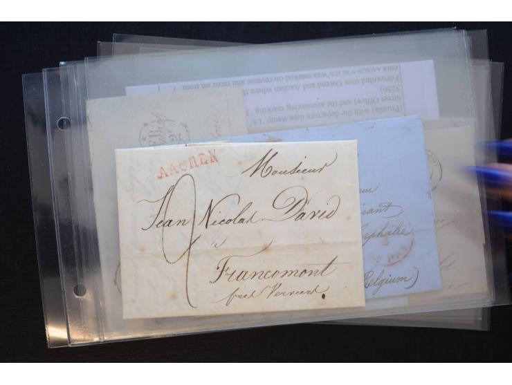 1581/1869 (ca.), rund 50 Vorphila- und unfrankierte Briefe und (wenige) Dokumente, dabei u.a. diverse Transitstempel; einige 