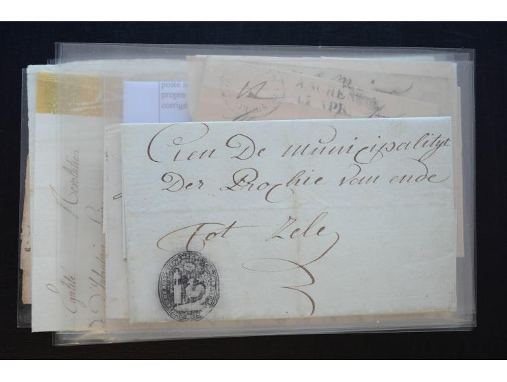 1581/1869 (ca.), rund 50 Vorphila- und unfrankierte Briefe und (wenige) Dokumente, dabei u.a. diverse Transitstempel; einige 