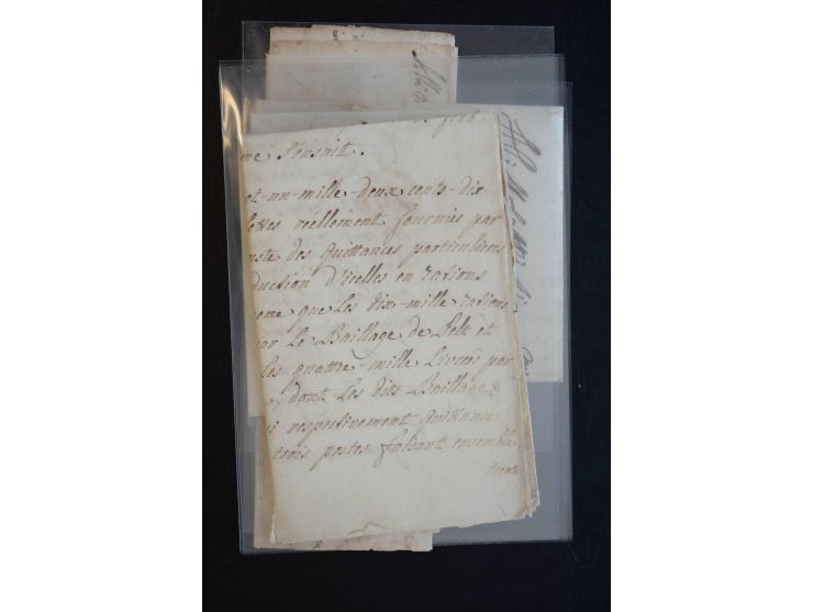 1581/1869 (ca.), rund 50 Vorphila- und unfrankierte Briefe und (wenige) Dokumente, dabei u.a. diverse Transitstempel; einige 