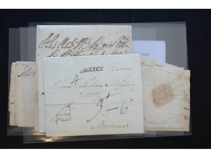 1581/1869 (ca.), rund 50 Vorphila- und unfrankierte Briefe und (wenige) Dokumente, dabei u.a. diverse Transitstempel; einige 