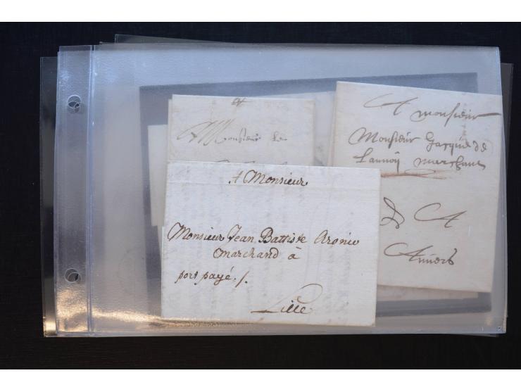 1581/1869 (ca.), rund 50 Vorphila- und unfrankierte Briefe und (wenige) Dokumente, dabei u.a. diverse Transitstempel; einige 