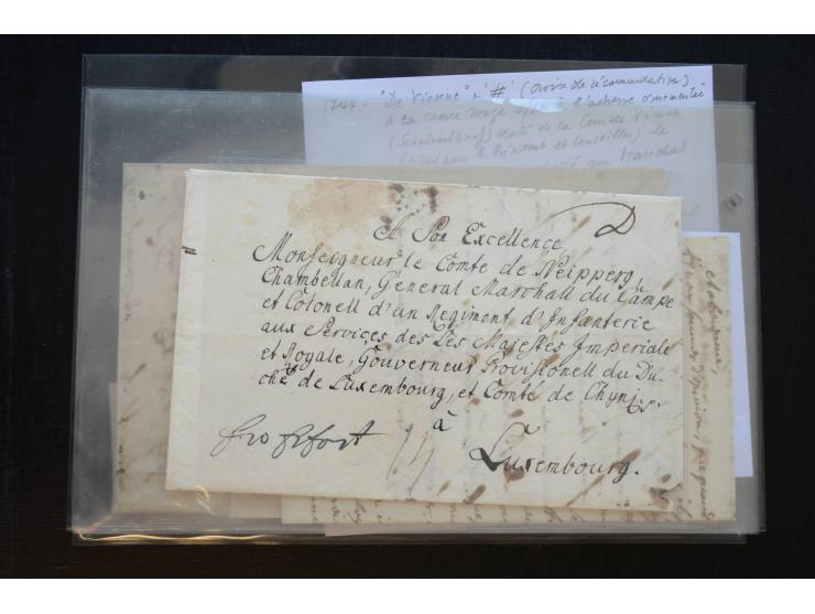 1732/71 (ca.), 13 Briefe und Briefhüllen sowie 1 Briefinhalt aus Österreich bzw. Deutschland, alle gerichtet an Wilhelm Reinh
