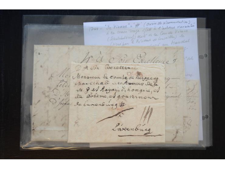 1732/71 (ca.), 13 Briefe und Briefhüllen sowie 1 Briefinhalt aus Österreich bzw. Deutschland, alle gerichtet an Wilhelm Reinh
