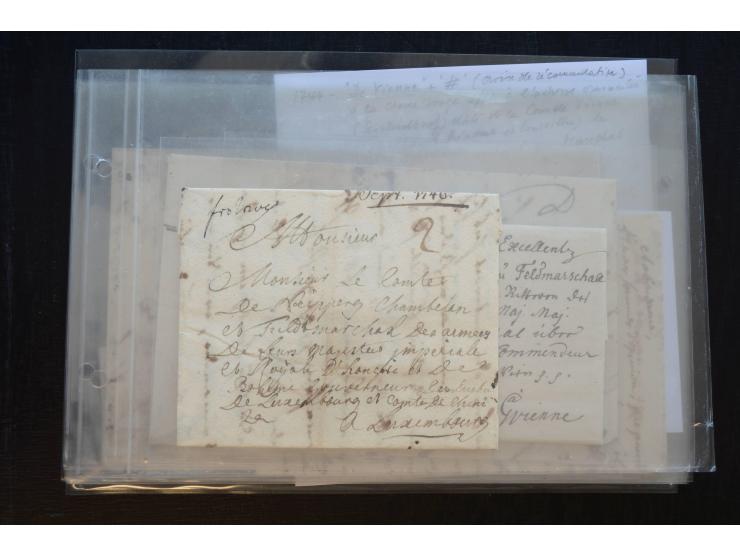 1732/71 (ca.), 13 Briefe und Briefhüllen sowie 1 Briefinhalt aus Österreich bzw. Deutschland, alle gerichtet an Wilhelm Reinh