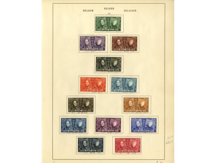 1849/1934, sehr schöne ungebrauchte und gestempelte Sammlung mit unzähligen guten Werten, dabei Belgien Mi.-Nr. 19 im waagere