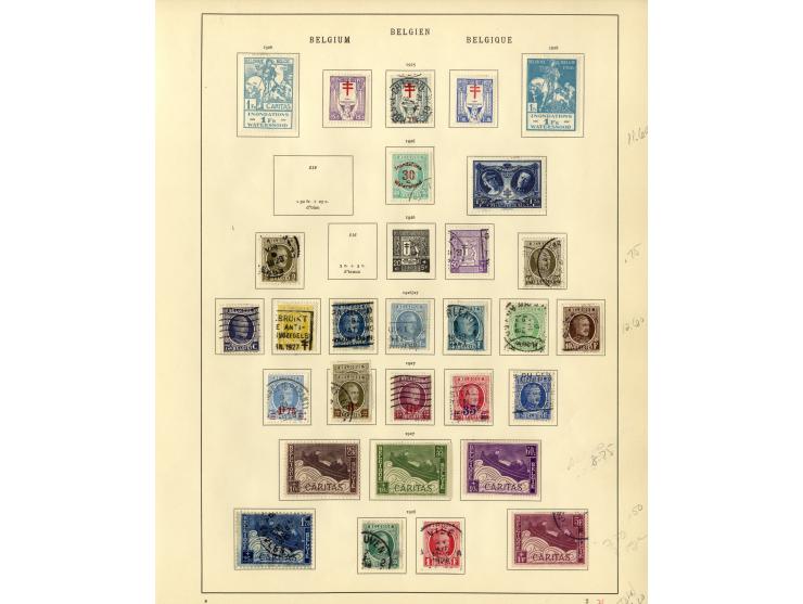 1849/1934, sehr schöne ungebrauchte und gestempelte Sammlung mit unzähligen guten Werten, dabei Belgien Mi.-Nr. 19 im waagere