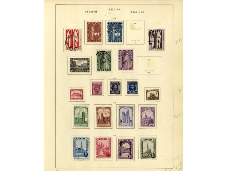 1849/1934, sehr schöne ungebrauchte und gestempelte Sammlung mit unzähligen guten Werten, dabei Belgien Mi.-Nr. 19 im waagere