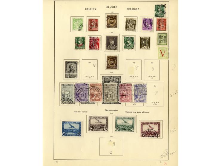 1849/1934, sehr schöne ungebrauchte und gestempelte Sammlung mit unzähligen guten Werten, dabei Belgien Mi.-Nr. 19 im waagere