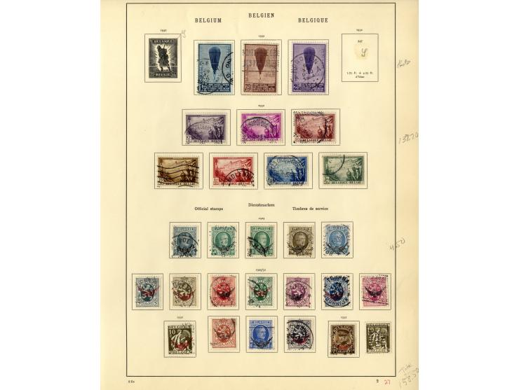 1849/1934, sehr schöne ungebrauchte und gestempelte Sammlung mit unzähligen guten Werten, dabei Belgien Mi.-Nr. 19 im waagere