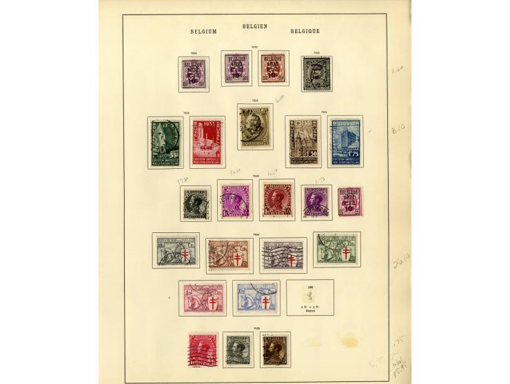 1849/1934, sehr schöne ungebrauchte und gestempelte Sammlung mit unzähligen guten Werten, dabei Belgien Mi.-Nr. 19 im waagere