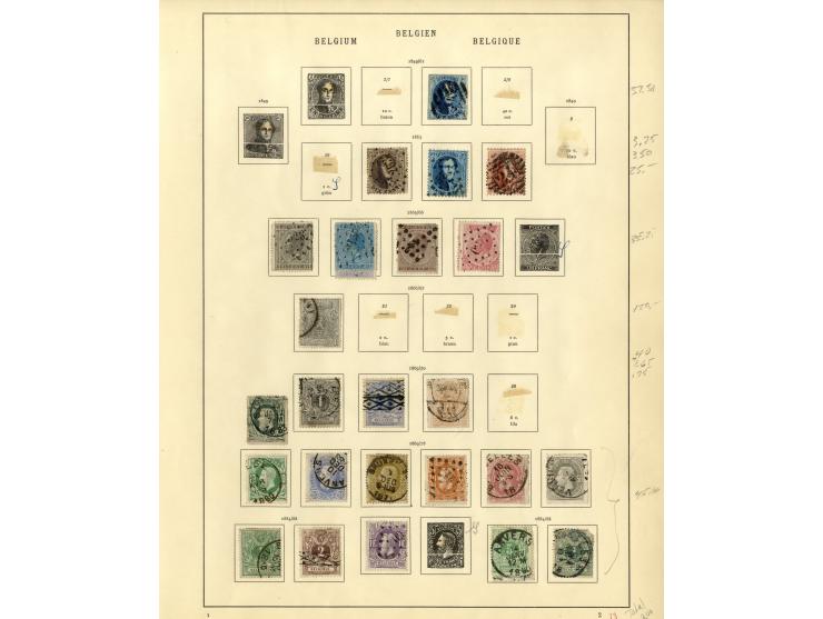 1849/1934, sehr schöne ungebrauchte und gestempelte Sammlung mit unzähligen guten Werten, dabei Belgien Mi.-Nr. 19 im waagere