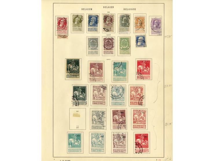 1849/1934, sehr schöne ungebrauchte und gestempelte Sammlung mit unzähligen guten Werten, dabei Belgien Mi.-Nr. 19 im waagere