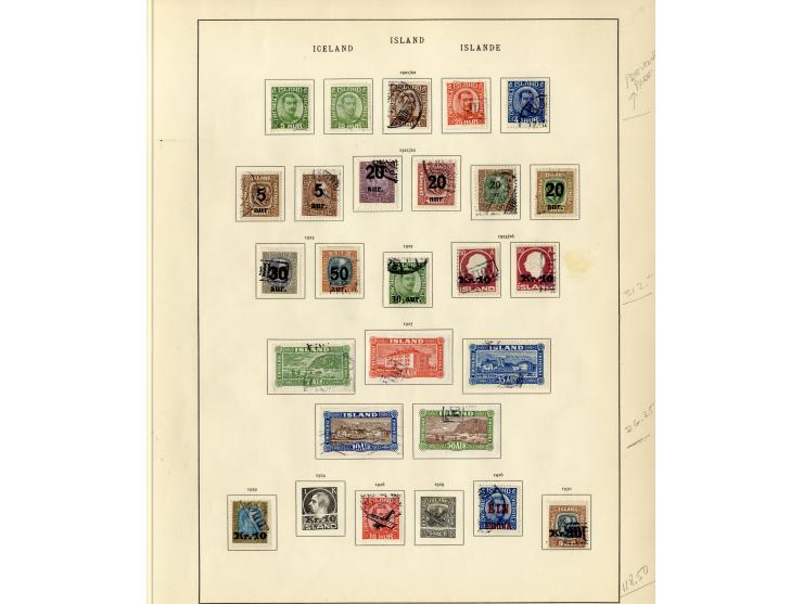 1851/1934, sehr schöne, vorwiegend gestempelte Sammlung mit unzähligen guten Werten, dabei Dänemark Mi.-Nr. 2 gestempelt sowi