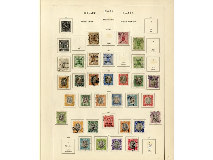 1851/1934, sehr schöne, vorwiegend gestempelte Sammlung mit unzähligen guten Werten, dabei Dänemark Mi.-Nr. 2 gestempelt sowi