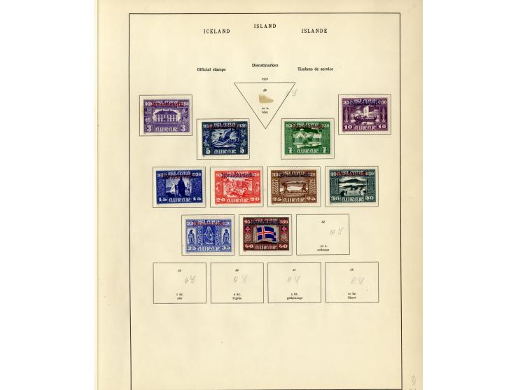 1851/1934, sehr schöne, vorwiegend gestempelte Sammlung mit unzähligen guten Werten, dabei Dänemark Mi.-Nr. 2 gestempelt sowi