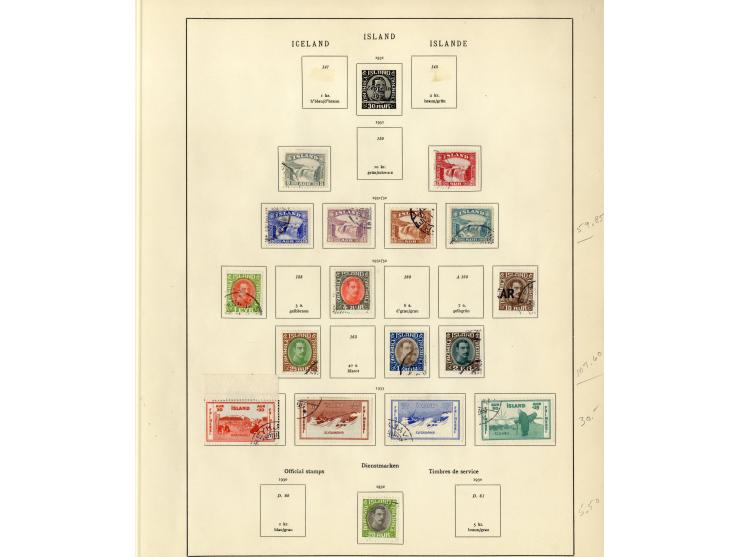 1851/1934, sehr schöne, vorwiegend gestempelte Sammlung mit unzähligen guten Werten, dabei Dänemark Mi.-Nr. 2 gestempelt sowi
