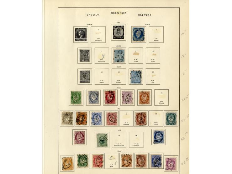 1851/1934, sehr schöne, vorwiegend gestempelte Sammlung mit unzähligen guten Werten, dabei Dänemark Mi.-Nr. 2 gestempelt sowi