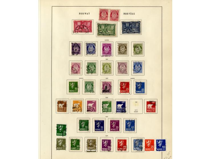 1851/1934, sehr schöne, vorwiegend gestempelte Sammlung mit unzähligen guten Werten, dabei Dänemark Mi.-Nr. 2 gestempelt sowi