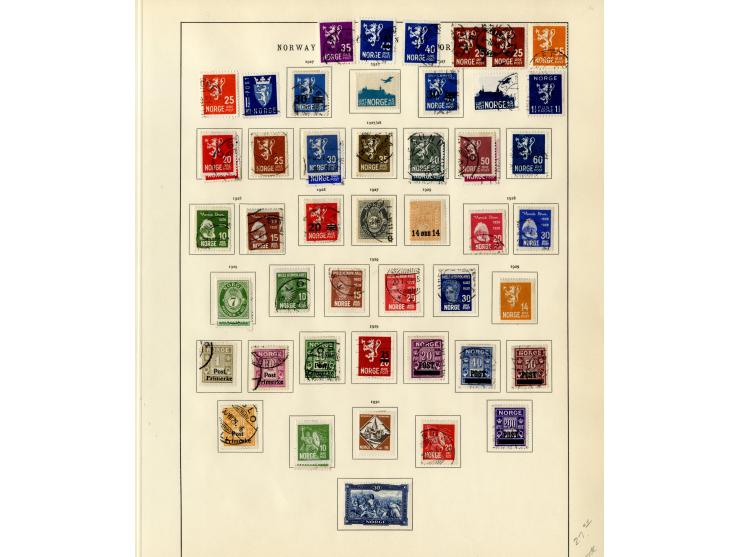1851/1934, sehr schöne, vorwiegend gestempelte Sammlung mit unzähligen guten Werten, dabei Dänemark Mi.-Nr. 2 gestempelt sowi