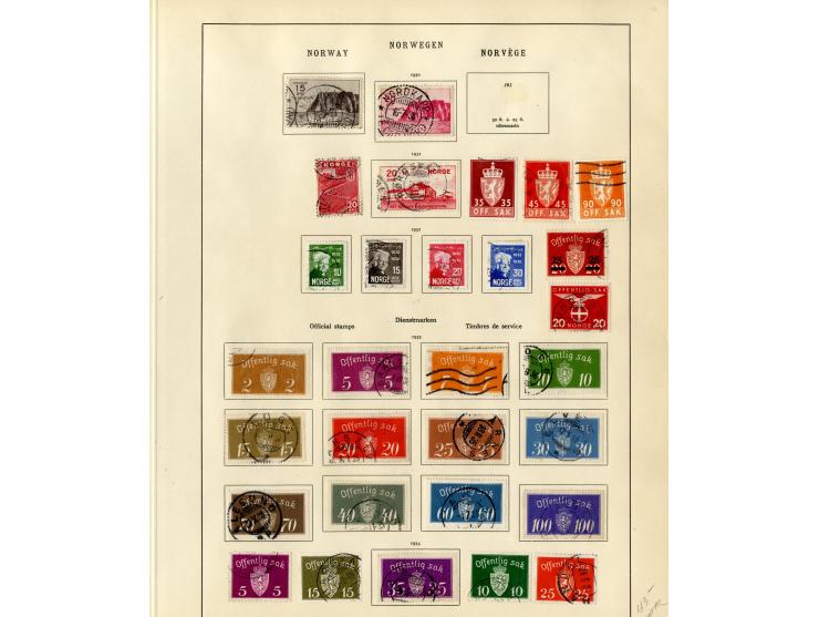1851/1934, sehr schöne, vorwiegend gestempelte Sammlung mit unzähligen guten Werten, dabei Dänemark Mi.-Nr. 2 gestempelt sowi
