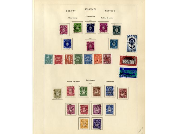 1851/1934, sehr schöne, vorwiegend gestempelte Sammlung mit unzähligen guten Werten, dabei Dänemark Mi.-Nr. 2 gestempelt sowi