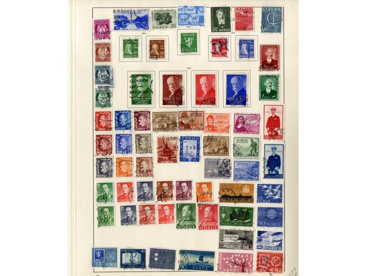 1851/1934, sehr schöne, vorwiegend gestempelte Sammlung mit unzähligen guten Werten, dabei Dänemark Mi.-Nr. 2 gestempelt sowi