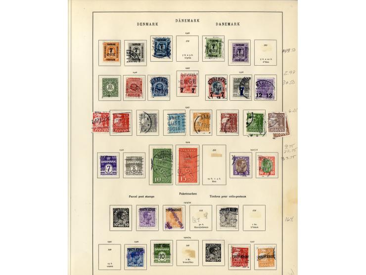 1851/1934, sehr schöne, vorwiegend gestempelte Sammlung mit unzähligen guten Werten, dabei Dänemark Mi.-Nr. 2 gestempelt sowi