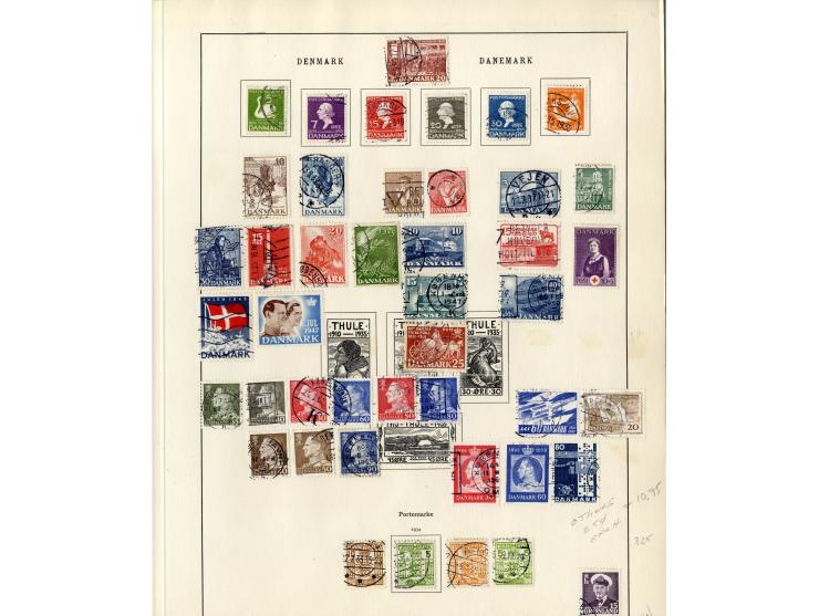 1851/1934, sehr schöne, vorwiegend gestempelte Sammlung mit unzähligen guten Werten, dabei Dänemark Mi.-Nr. 2 gestempelt sowi