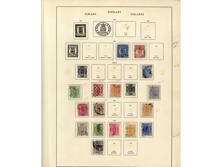 1851/1934, sehr schöne, vorwiegend gestempelte Sammlung mit unzähligen guten Werten, dabei Dänemark Mi.-Nr. 2 gestempelt sowi