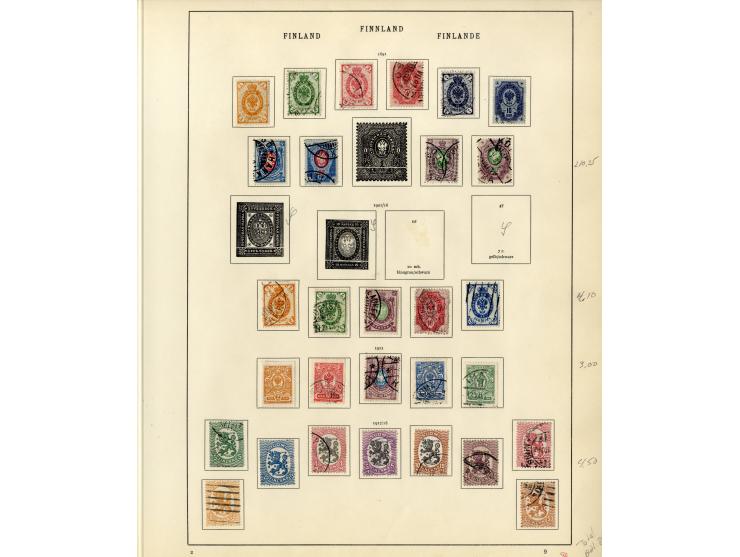 1851/1934, sehr schöne, vorwiegend gestempelte Sammlung mit unzähligen guten Werten, dabei Dänemark Mi.-Nr. 2 gestempelt sowi