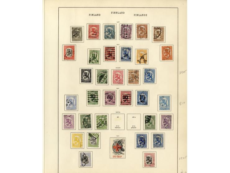 1851/1934, sehr schöne, vorwiegend gestempelte Sammlung mit unzähligen guten Werten, dabei Dänemark Mi.-Nr. 2 gestempelt sowi
