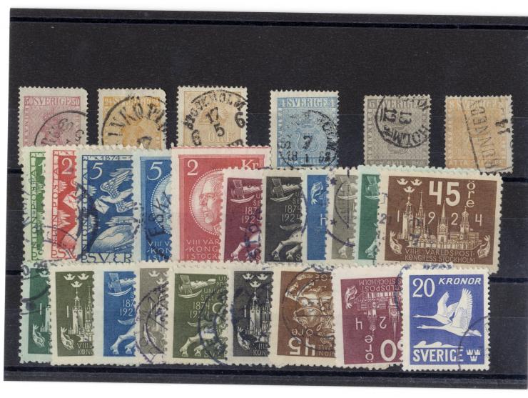 1851/1934, sehr schöne, vorwiegend gestempelte Sammlung mit unzähligen guten Werten, dabei Dänemark Mi.-Nr. 2 gestempelt sowi