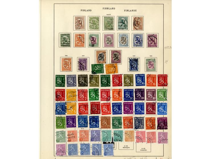1851/1934, sehr schöne, vorwiegend gestempelte Sammlung mit unzähligen guten Werten, dabei Dänemark Mi.-Nr. 2 gestempelt sowi