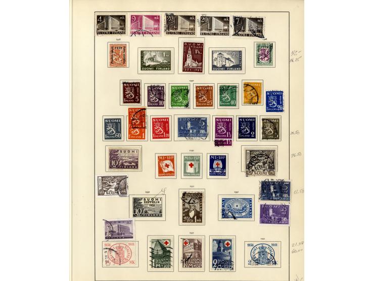 1851/1934, sehr schöne, vorwiegend gestempelte Sammlung mit unzähligen guten Werten, dabei Dänemark Mi.-Nr. 2 gestempelt sowi