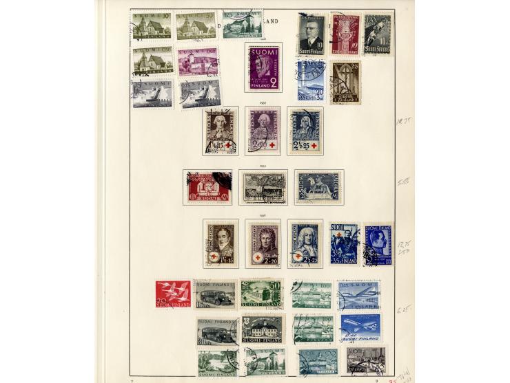 1851/1934, sehr schöne, vorwiegend gestempelte Sammlung mit unzähligen guten Werten, dabei Dänemark Mi.-Nr. 2 gestempelt sowi