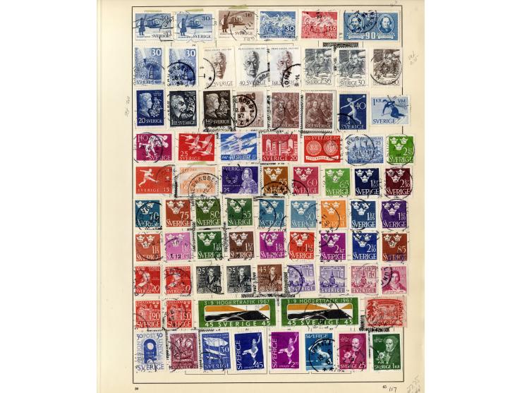 1851/1934, sehr schöne, vorwiegend gestempelte Sammlung mit unzähligen guten Werten, dabei Dänemark Mi.-Nr. 2 gestempelt sowi