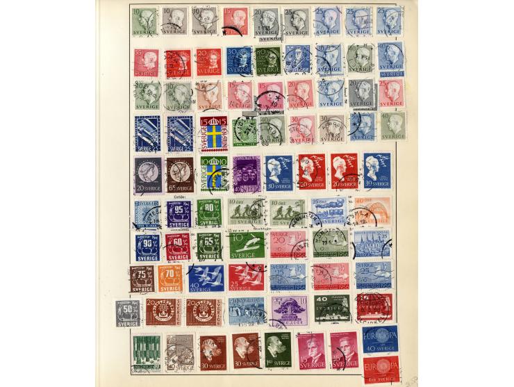 1851/1934, sehr schöne, vorwiegend gestempelte Sammlung mit unzähligen guten Werten, dabei Dänemark Mi.-Nr. 2 gestempelt sowi