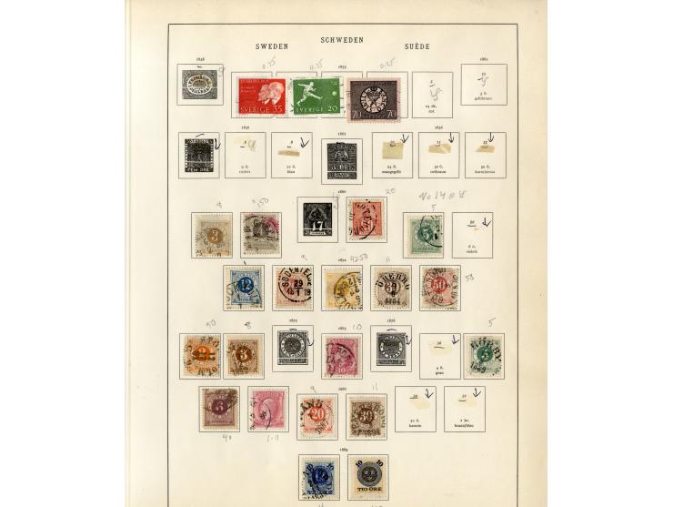 1851/1934, sehr schöne, vorwiegend gestempelte Sammlung mit unzähligen guten Werten, dabei Dänemark Mi.-Nr. 2 gestempelt sowi