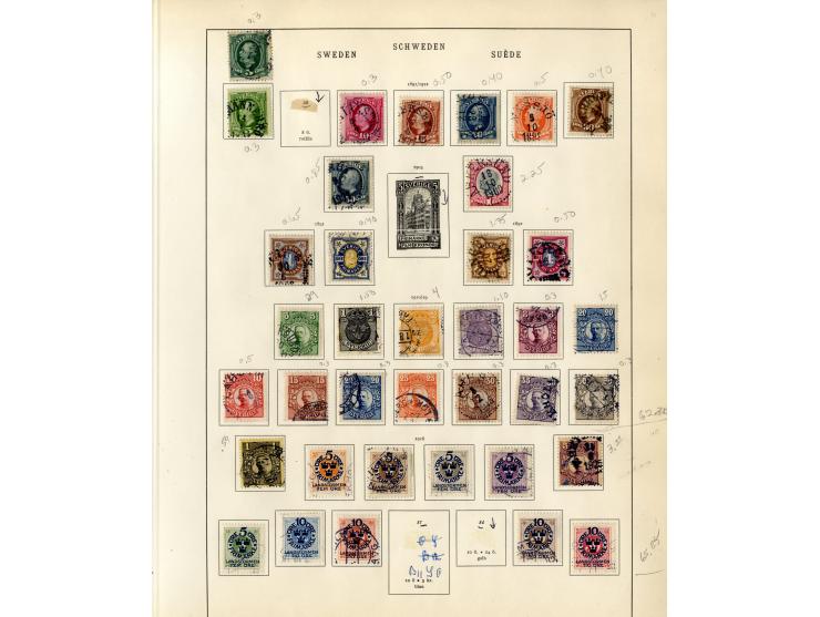 1851/1934, sehr schöne, vorwiegend gestempelte Sammlung mit unzähligen guten Werten, dabei Dänemark Mi.-Nr. 2 gestempelt sowi