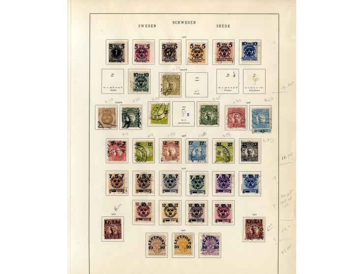 1851/1934, sehr schöne, vorwiegend gestempelte Sammlung mit unzähligen guten Werten, dabei Dänemark Mi.-Nr. 2 gestempelt sowi
