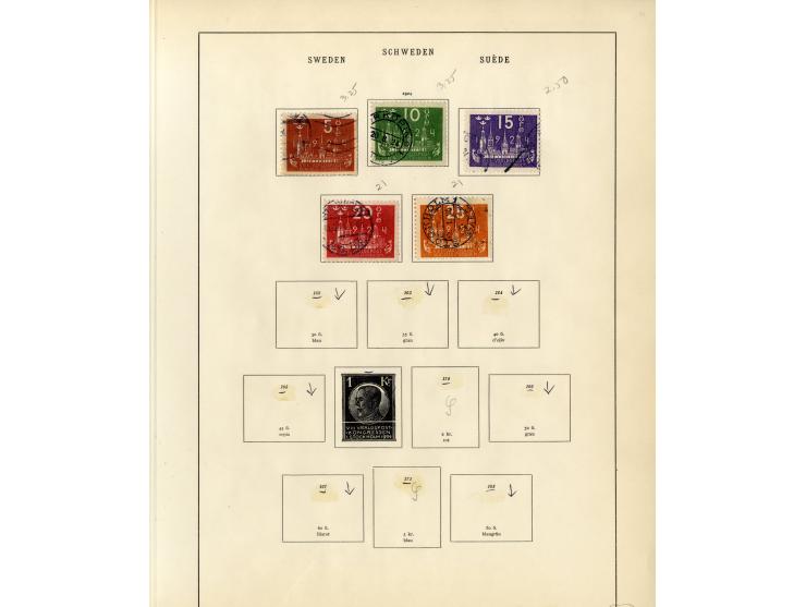 1851/1934, sehr schöne, vorwiegend gestempelte Sammlung mit unzähligen guten Werten, dabei Dänemark Mi.-Nr. 2 gestempelt sowi