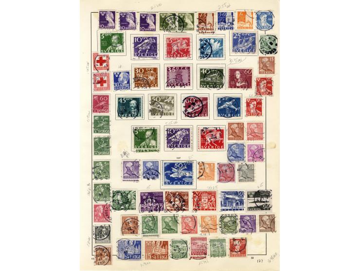 1851/1934, sehr schöne, vorwiegend gestempelte Sammlung mit unzähligen guten Werten, dabei Dänemark Mi.-Nr. 2 gestempelt sowi