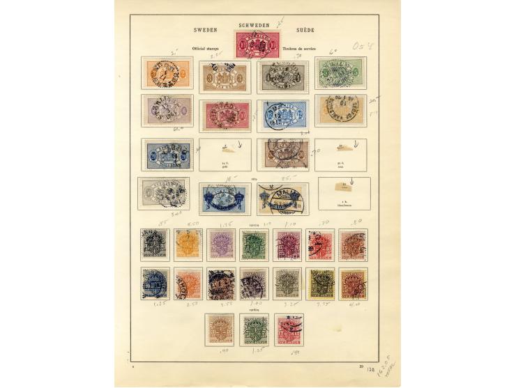 1851/1934, sehr schöne, vorwiegend gestempelte Sammlung mit unzähligen guten Werten, dabei Dänemark Mi.-Nr. 2 gestempelt sowi