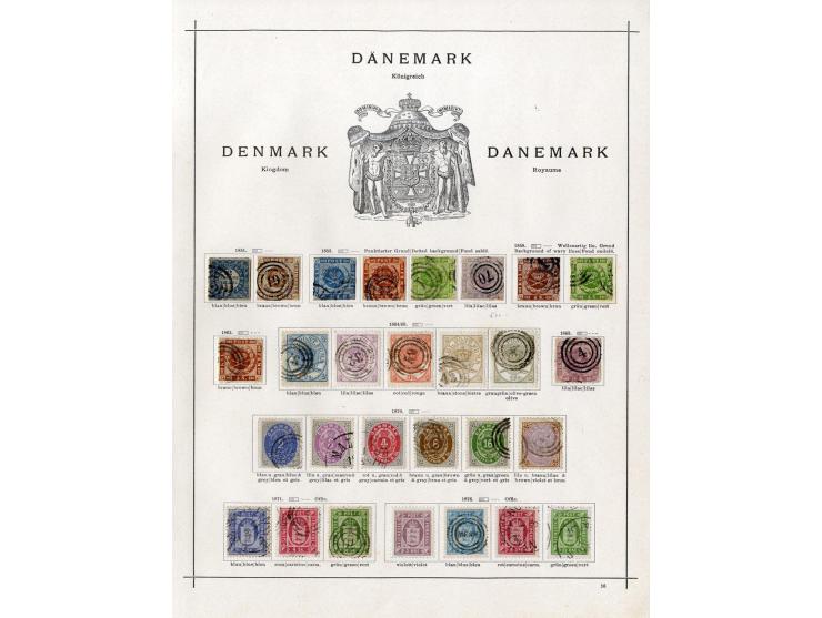 1851/1915 (ca.), ungebrauchte und gestempelte alte Sammlung, dabei u.a. Dänemark Mi.-Nr. 2 und 10; einige fehlerhaft bzw. rec