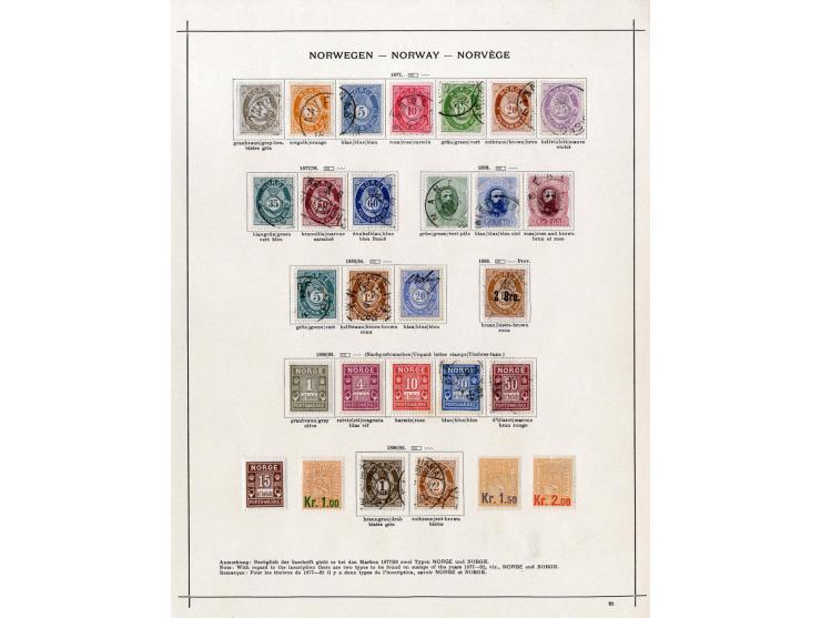 1851/1915 (ca.), ungebrauchte und gestempelte alte Sammlung, dabei u.a. Dänemark Mi.-Nr. 2 und 10; einige fehlerhaft bzw. rec