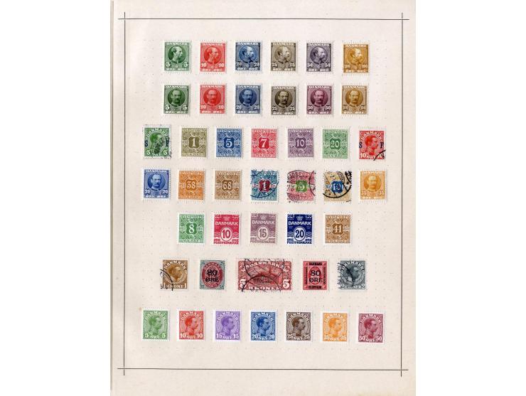 1851/1915 (ca.), ungebrauchte und gestempelte alte Sammlung, dabei u.a. Dänemark Mi.-Nr. 2 und 10; einige fehlerhaft bzw. rec