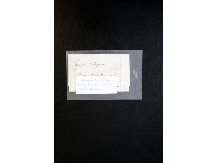 1820/1871, über 30 Vorphila-Briefe und unfrankierte Briefe von Argentinien bis Salvador, dabei bessere Stempel, Auslandspost 