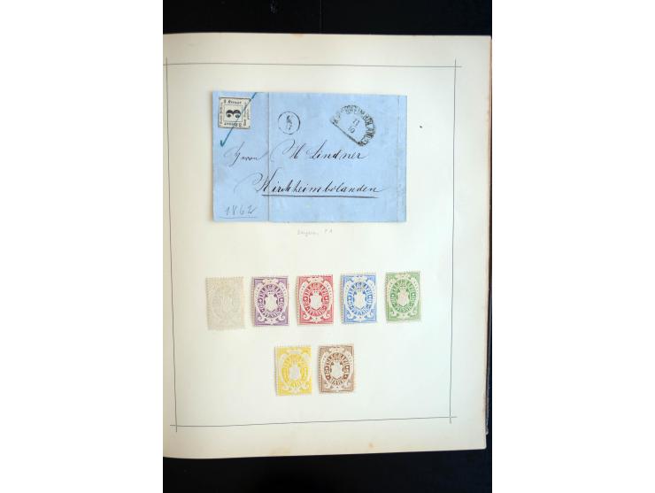 1840/90, ungebrauchte und gestempelte, sehr reichhaltige Sammlung mit zahlreichen guten Werten und Sätzen, sowie einigen Brie