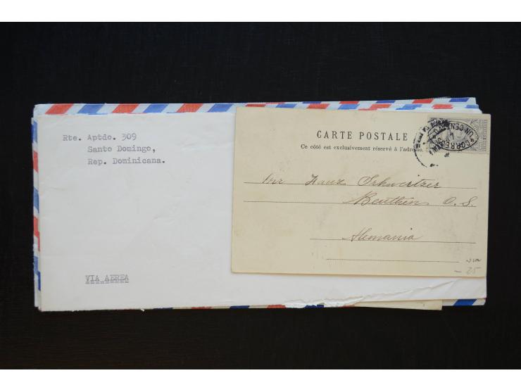 1850/1940 (ca.), interessante kleine Partie auf Steckkarten und in alten Loskarten, dabei schöne klassische Werte