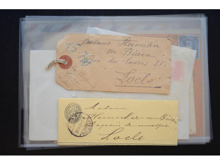 1850/1940 (ca.), interessante kleine Partie auf Steckkarten und in alten Loskarten, dabei schöne klassische Werte